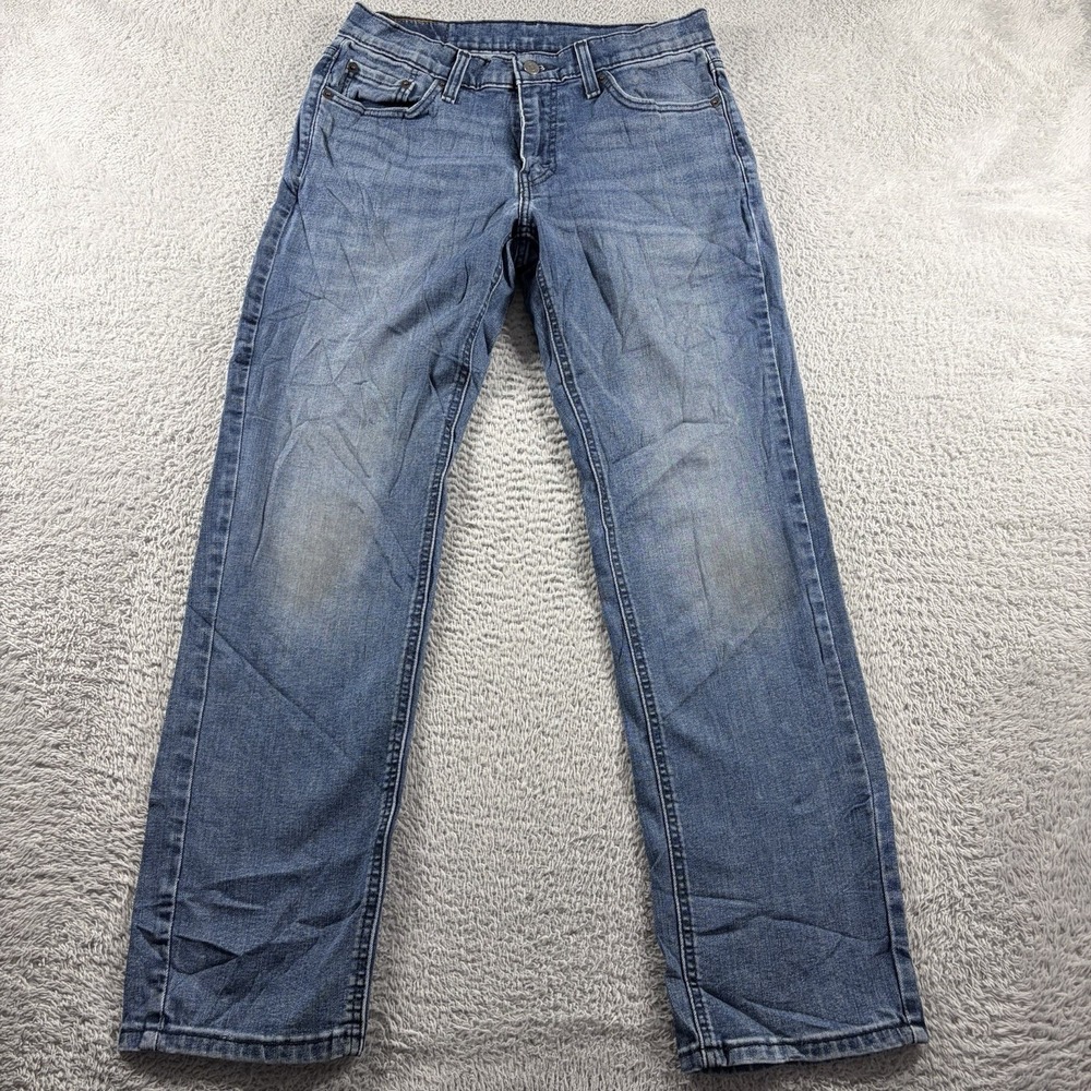 VINTAGE Levi 514 Blue Slim Straight Mens 28x28 Faded Y2K Distressing